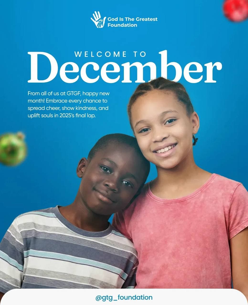 kids smiling while holding one another